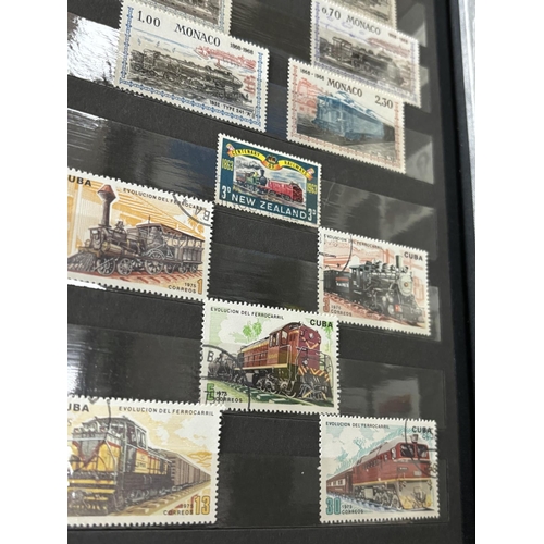 115 - STAMP ALBUM OF ALL STAMPS RE: RAILWAYS