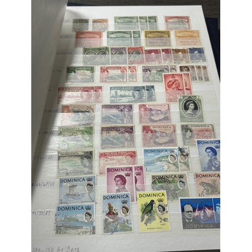 128 - 5 X STAMP ALBUMS DENMARK, DOMINICA, EGYPT, FINLAND, GIBRALTER