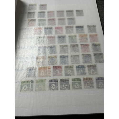 128 - 5 X STAMP ALBUMS DENMARK, DOMINICA, EGYPT, FINLAND, GIBRALTER