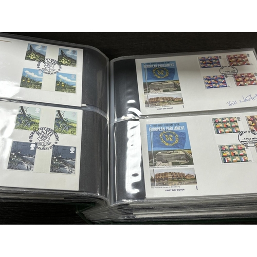 13 - ALBUM OF FIRST DAY COVERS 1970'S & 80'S GUTTER PAIRS