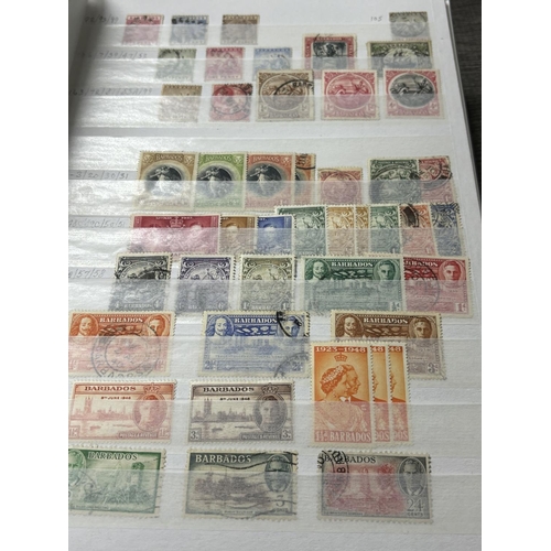 130 - 5 X STAMP ALBUMS BULGARIA, CAYMEN ISLANDS, BARBADOS, BELGIUM, CONGO BERMUDA