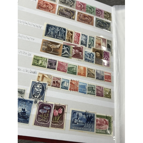 131 - 5 X STAMP ALBUMS HUNGARY, ICELAND, INDIA, INDONESIA, BOPHUTHAT SWANA