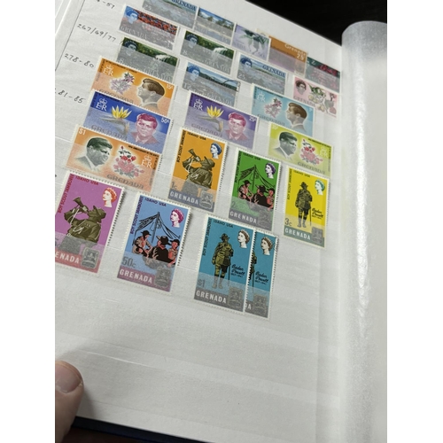 133 - 5 X STAMP ALBUMS GRENADINES OF ST VINCENT, INDONESIA, GREECE, GRENADA, GRENADINES OF GRENADA