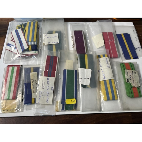 165 - LARGE QUANTITY OF ASSORTED RIBBONS