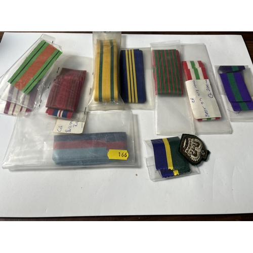 166 - LARGE QUANTITY OF ASSORTED RIBBONS