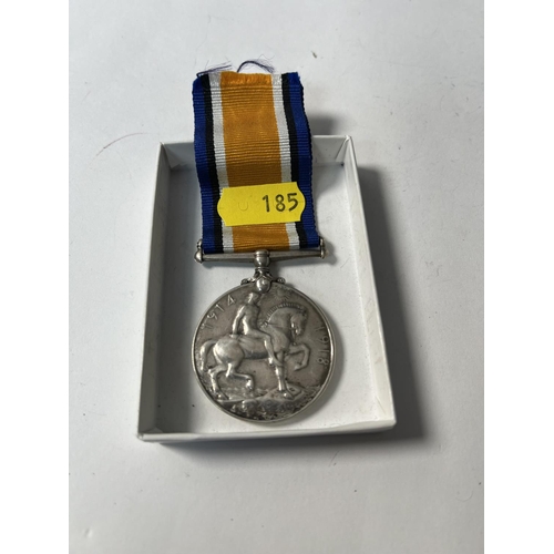 185 - WORLD WAR 1 MEDAL 27209 A.B.M.B.R G.W BARR ROYAL ARTILLARY