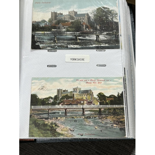 2 - POSTCARD ALBUM WARWICKSHIRE, WILTSHIRE, WORCESTERSHIRE, YORKSHIRE & LONDON POSTCARDS