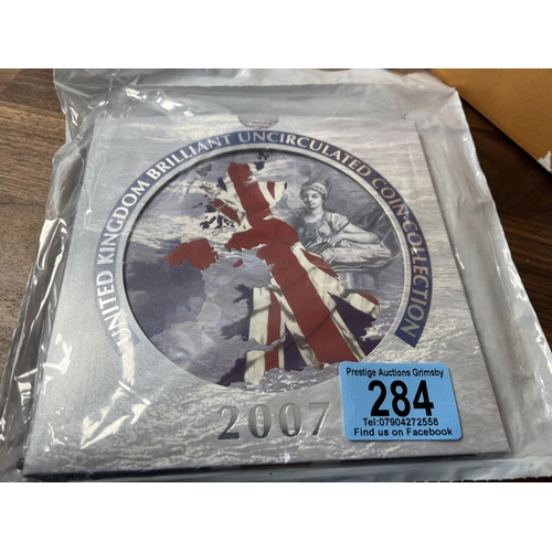 284 - UNOPENED 2007 U.K BRILLIANT UNCIRCULATED COIN COLLECTION