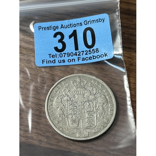 310 - SILVER 1/2 CROWN 1826