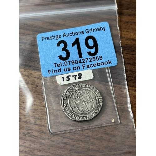 319 - 1578 SILVER 3 PENNY PIECE