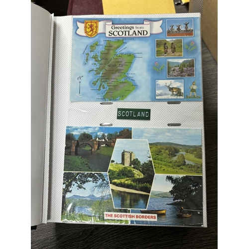 4 - POSTCARD ALBUM ISLE OF MAN, GUERNSEY, JERSEY, SCOTLAND, SCOTTISH ISLES, WALES, ISLE OF ANGLESEY & NO... 