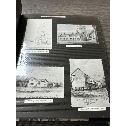 40 - ALBUM OF GEORGE SKELTONS SKETCHES & PICTURES OF OLD GRIMSBY THROUGH THE EARLY PART OF THE 1900'S