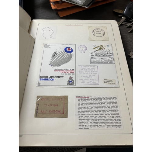 46 - FOLDER OF LINCOLNSHIRE R.A.F FIRST DAY COVERS AIR BASE POSTMARKS, PHOTOS, LETTERS & MORE