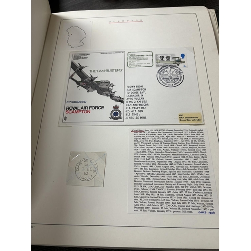 46 - FOLDER OF LINCOLNSHIRE R.A.F FIRST DAY COVERS AIR BASE POSTMARKS, PHOTOS, LETTERS & MORE