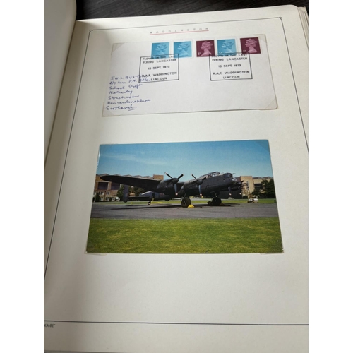 46 - FOLDER OF LINCOLNSHIRE R.A.F FIRST DAY COVERS AIR BASE POSTMARKS, PHOTOS, LETTERS & MORE