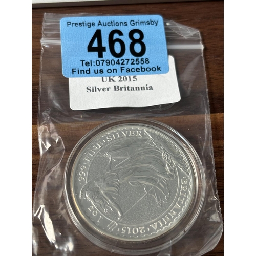 468 - UK 1OZ SILVER BRITTANIA 2015