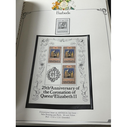 48 - 25TH ANNIVERSARY CORONATION ALBUM CONTAINS MINT STAMP GROUPS & BOOKS FROM ACROSS THE COMMONWEALTH