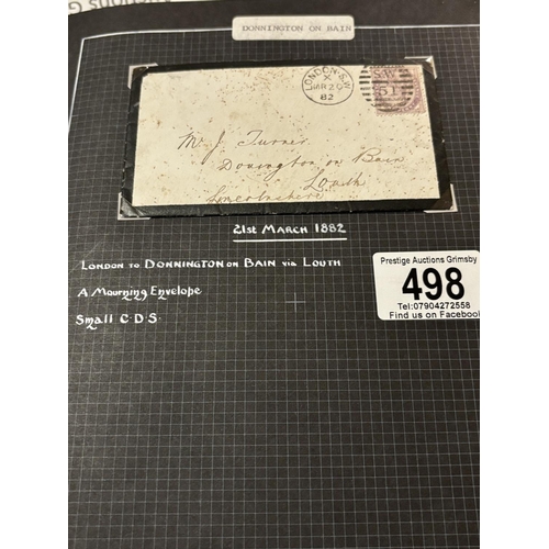 498 - POSTAL MARKS OF LINCOLNSHIRE SEE PICTURES FOR DETAILS YEAR 1882