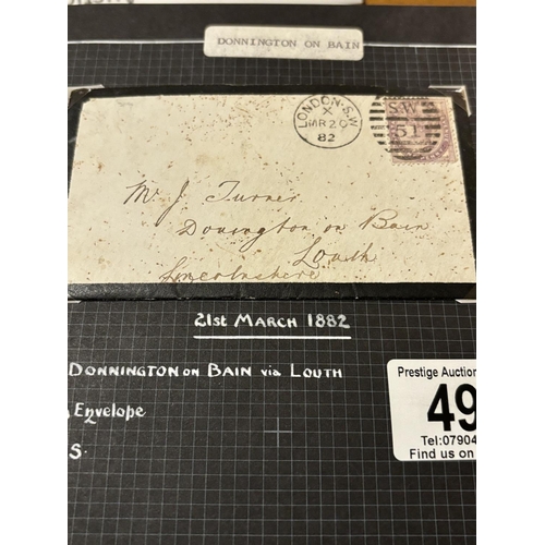 498 - POSTAL MARKS OF LINCOLNSHIRE SEE PICTURES FOR DETAILS YEAR 1882