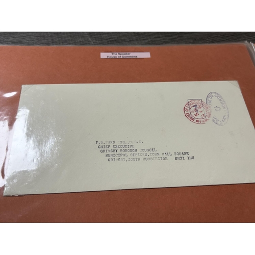 63 - FOLDER OF GOVERNMENT DEPARTMENT MAIL & ROYAL NAVY INCLUDING POSTAL STAMPS