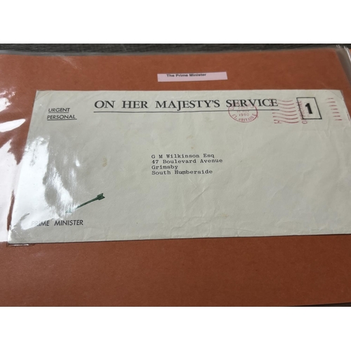 63 - FOLDER OF GOVERNMENT DEPARTMENT MAIL & ROYAL NAVY INCLUDING POSTAL STAMPS