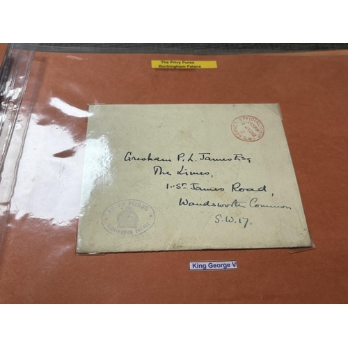 64 - FOLDER OF ROYAL HOUSEHOLD MAIL COVERS