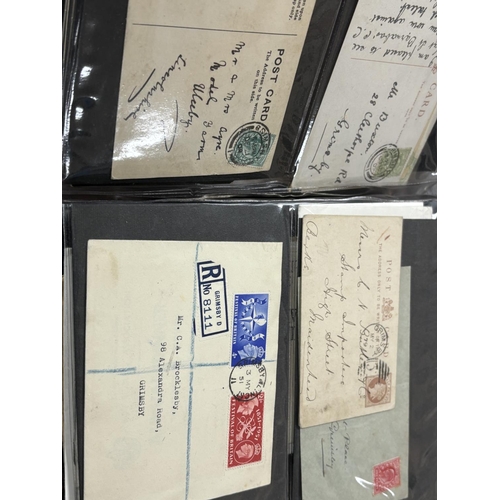 76 - ALBUM FULL OF LINCOLNSHIRE LETTERS & POSTCARDS WITH POSTMARKS