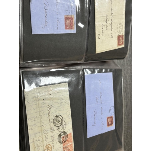 76 - ALBUM FULL OF LINCOLNSHIRE LETTERS & POSTCARDS WITH POSTMARKS