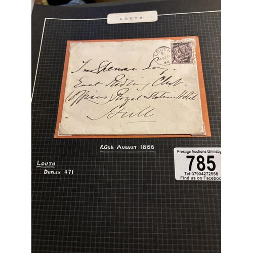 785 - POSTAL MARKS OF LINCOLNSHIRE SEE PICTURES FOR DETAILS YEAR 1888 Louth