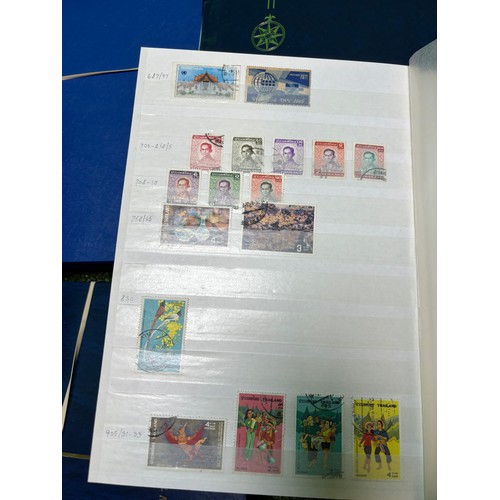 136 - 5 X STAMP ALBUMS SAN MARINO, SINGAPORE, SOUTH AFRICA, SWAZILAND, THAILAND