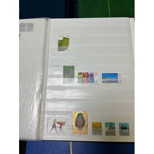 136 - 5 X STAMP ALBUMS SAN MARINO, SINGAPORE, SOUTH AFRICA, SWAZILAND, THAILAND