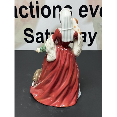 42 - ROYAL DOULTON ANNE BOLEYN FIGURINE APPROX 23CM TALL