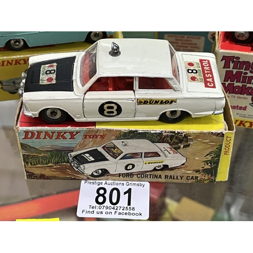 801 - BOXED DINKY TOYS 212 FORD CORTINA RALEIGH CAR