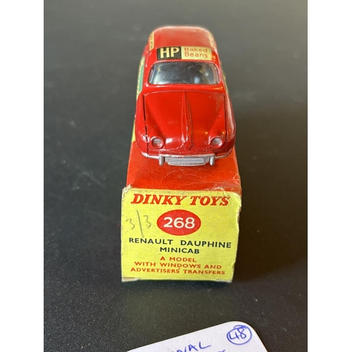 RENAULT DAUPHINE couleur blanche - Dinky Toys Atlas 24E neuf 1/43 1