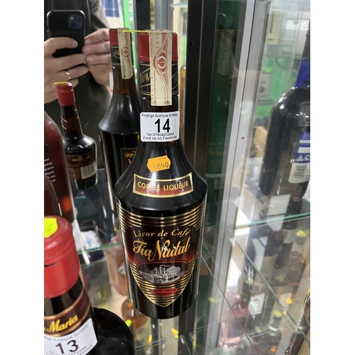 14 - BOTTLE OF TIA NADAL COFFEE LIQUER 1 LITRE