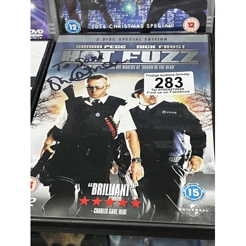 283 - SIGNED HOT FUZZ DVD WHEN BIDDING ON THIS LOT PLEASE SEE THE PHOTOS FOR YOUR OWN REASSURANCE