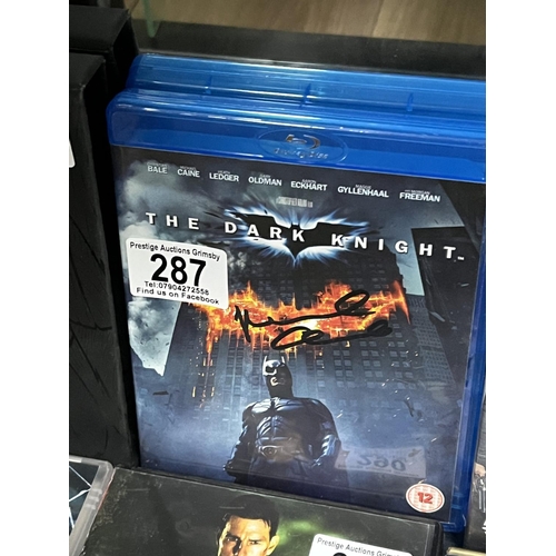 287 - SIGNED THE DARK KNIGHT BLU RAY WHEN BIDDING ON THIS LOT PLEASE SEE THE PHOTOS FOR YOUR OWN REASSURAN... 