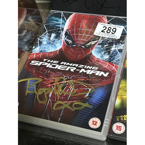 289 - SIGNED THE AMAZING SPIDERMAN DVD WHEN BIDDING ON THIS LOT PLEASE SEE THE PHOTOS FOR YOUR OWN REASSUR... 