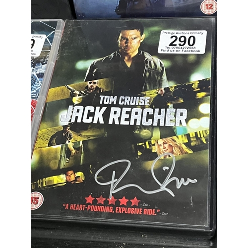 290 - SIGNED JACK REACHER DVD WHEN BIDDING ON THIS LOT PLEASE SEE THE PHOTOS FOR YOUR OWN REASSURANCE