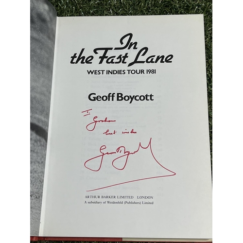 347 - SIGNED GEOFFREY BOYCOTT BOOK WHEN BIDDING ON THIS LOT PLEASE SEE THE PHOTOS FOR YOUR OWN REASSURANCE