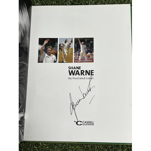 348 - SIGNED SHANE WARNE BOOK WHEN BIDDING ON THIS LOT PLEASE SEE THE PHOTOS FOR YOUR OWN REASSURANCE