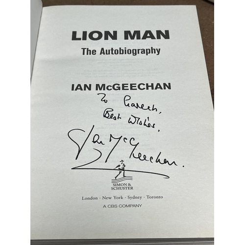 352 - SIGNED IAN MCGEECHAN BOOK WHEN BIDDING ON THIS LOT PLEASE SEE THE PHOTOS FOR YOUR OWN REASSURANCE