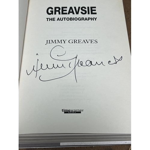 358 - SIGNED JIMMY GREAVES BOOK WHEN BIDDING ON THIS LOT PLEASE SEE THE PHOTOS FOR YOUR OWN REASSURANCE