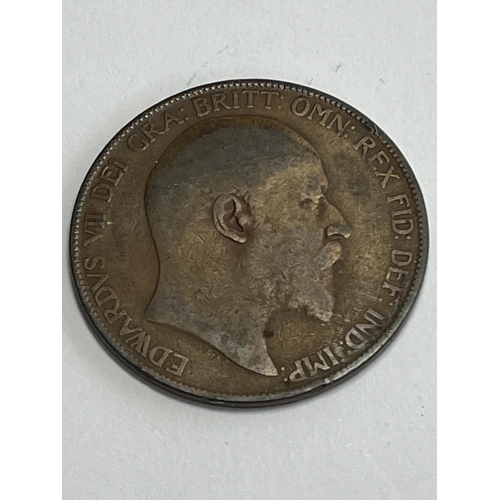 101 - 1907 PENNY MED 7 9 OVER DOT