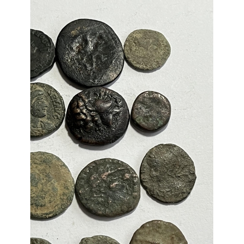 119 - 22 POSSIBLY ROMAN? COINS (PLEASE SEE PICTURES)