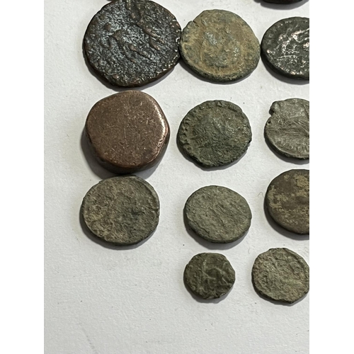 119 - 22 POSSIBLY ROMAN? COINS (PLEASE SEE PICTURES)