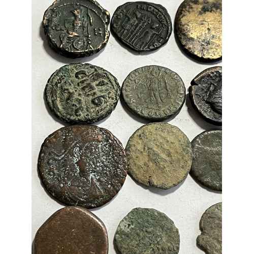 119 - 22 POSSIBLY ROMAN? COINS (PLEASE SEE PICTURES)