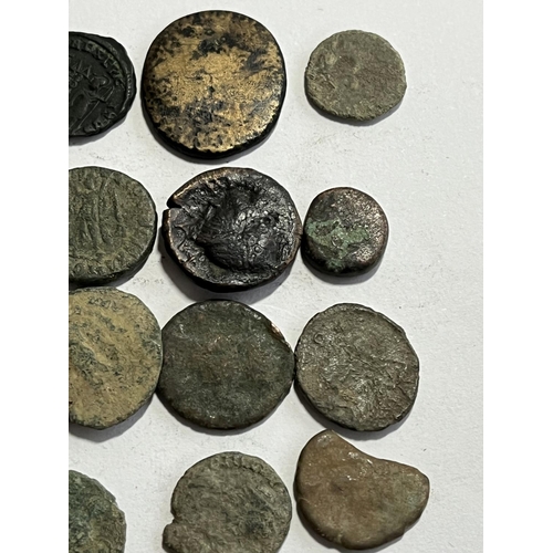 119 - 22 POSSIBLY ROMAN? COINS (PLEASE SEE PICTURES)