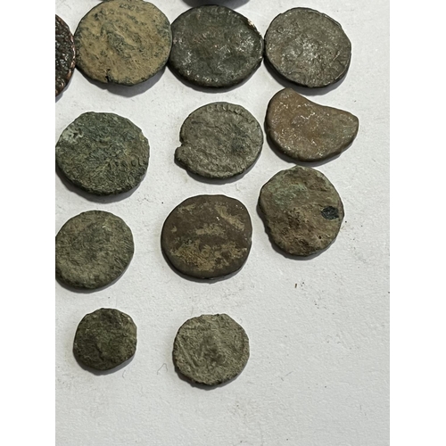 119 - 22 POSSIBLY ROMAN? COINS (PLEASE SEE PICTURES)