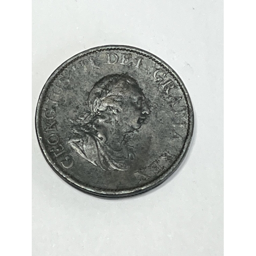 141 - 1799 ENGLISH HALF PENNY